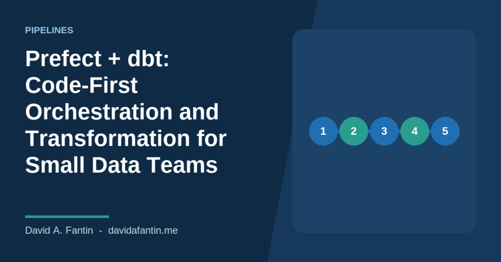 Prefect + dbt: Code-First Orchestration and Transformation for Small Data&nbsp;Teams