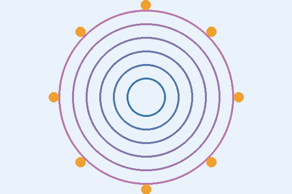 Concentric rings illustration